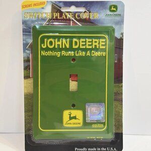 John Deere Metal Light Switch Plate Cover Sign Parts Tractor Farm Wall Decor